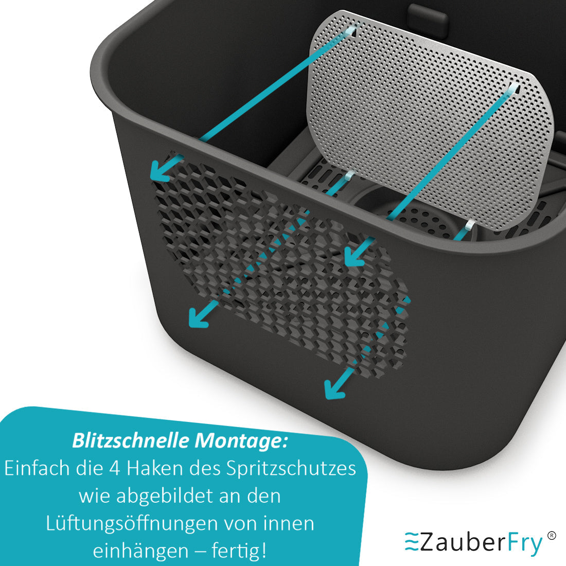 ZauberFry - Spritzschutz kompatibel mit Ninja Double (2er-Set)