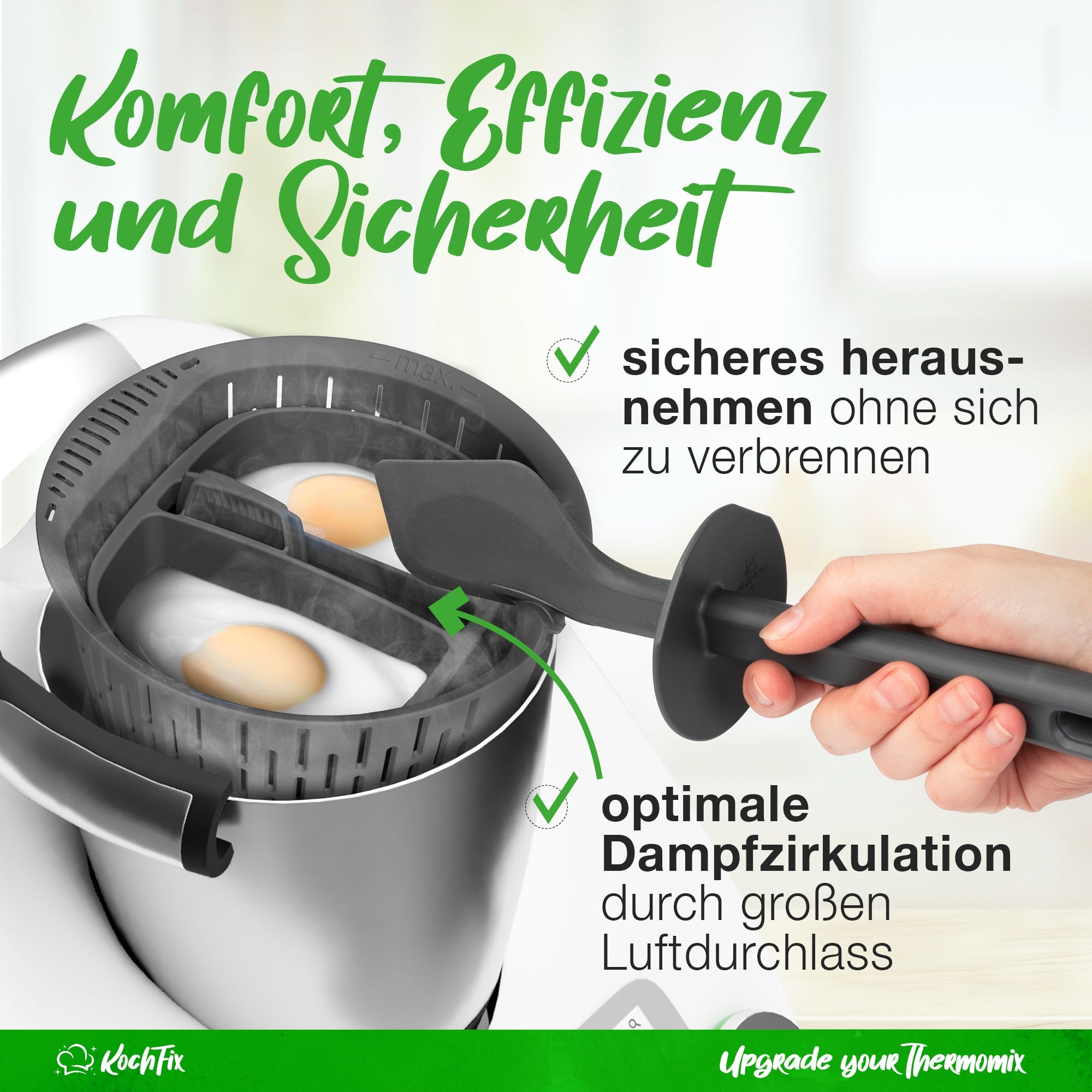 KochFix | 2er-Set Garschalen für Thermomix TM6, TM5, TM31