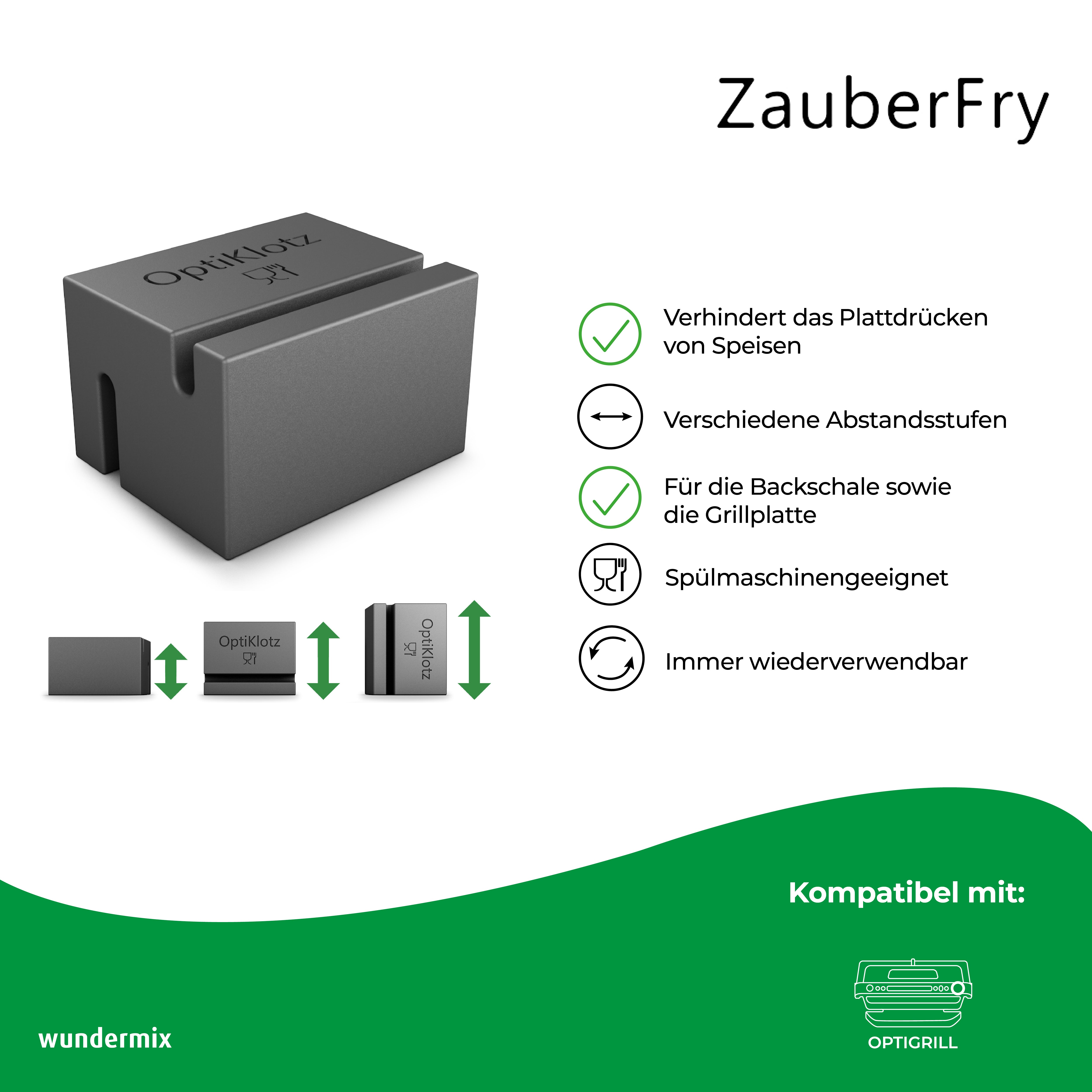 ZauberFry - OptiKlotz Abstandshalter aus Silikon für OptiGrill