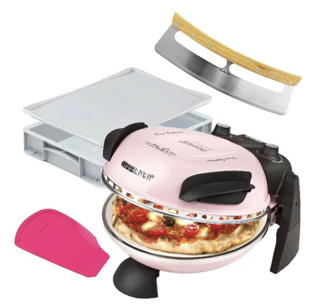 Pizza-Set mit G3Ferrari Pizzaofen, Teigballenbox, WunderCard® und Pizza-Wiegemesser