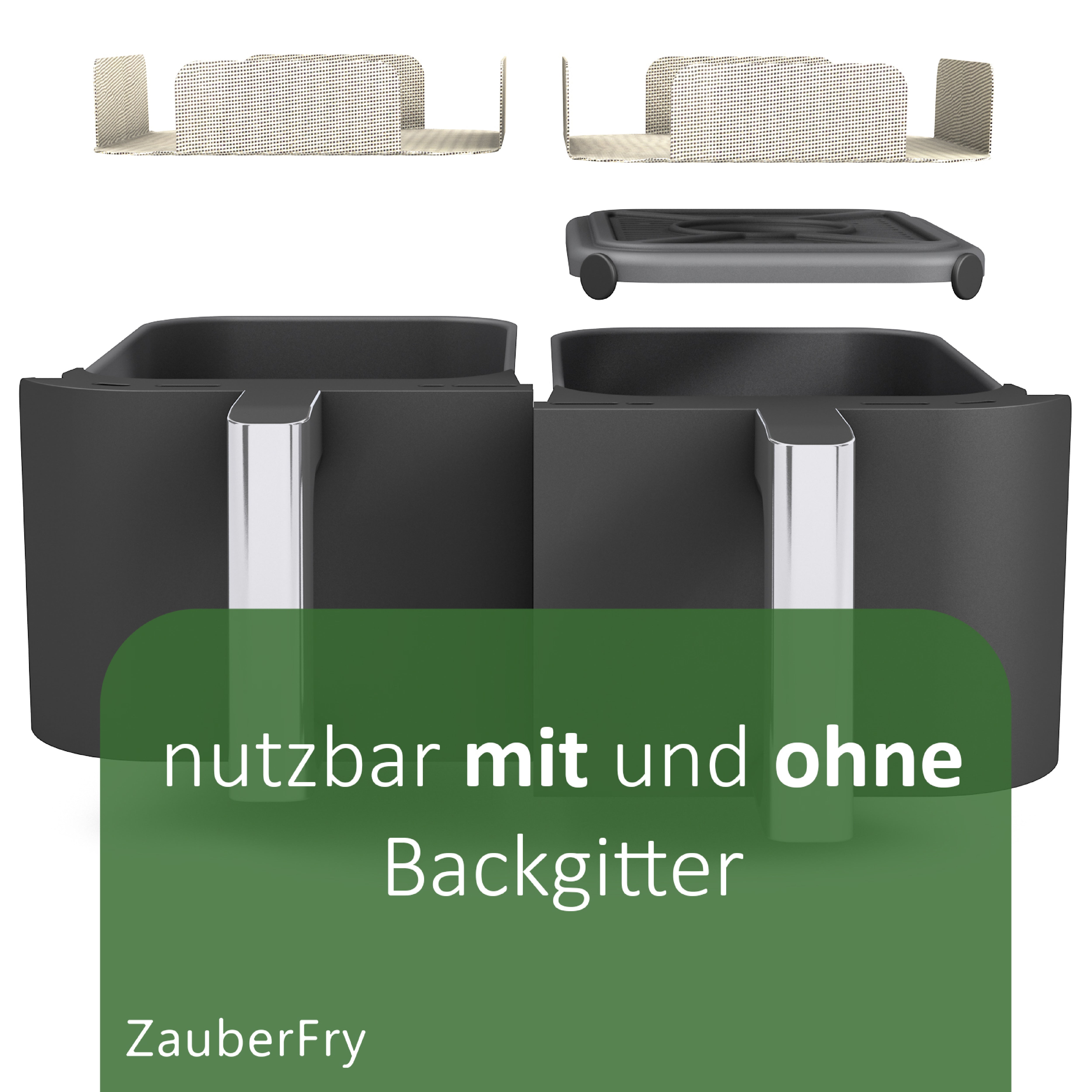 ZauberFry - Dauerbackmatten aus Silikon kompatibel mit Ninja Airfryer (2er-Set)