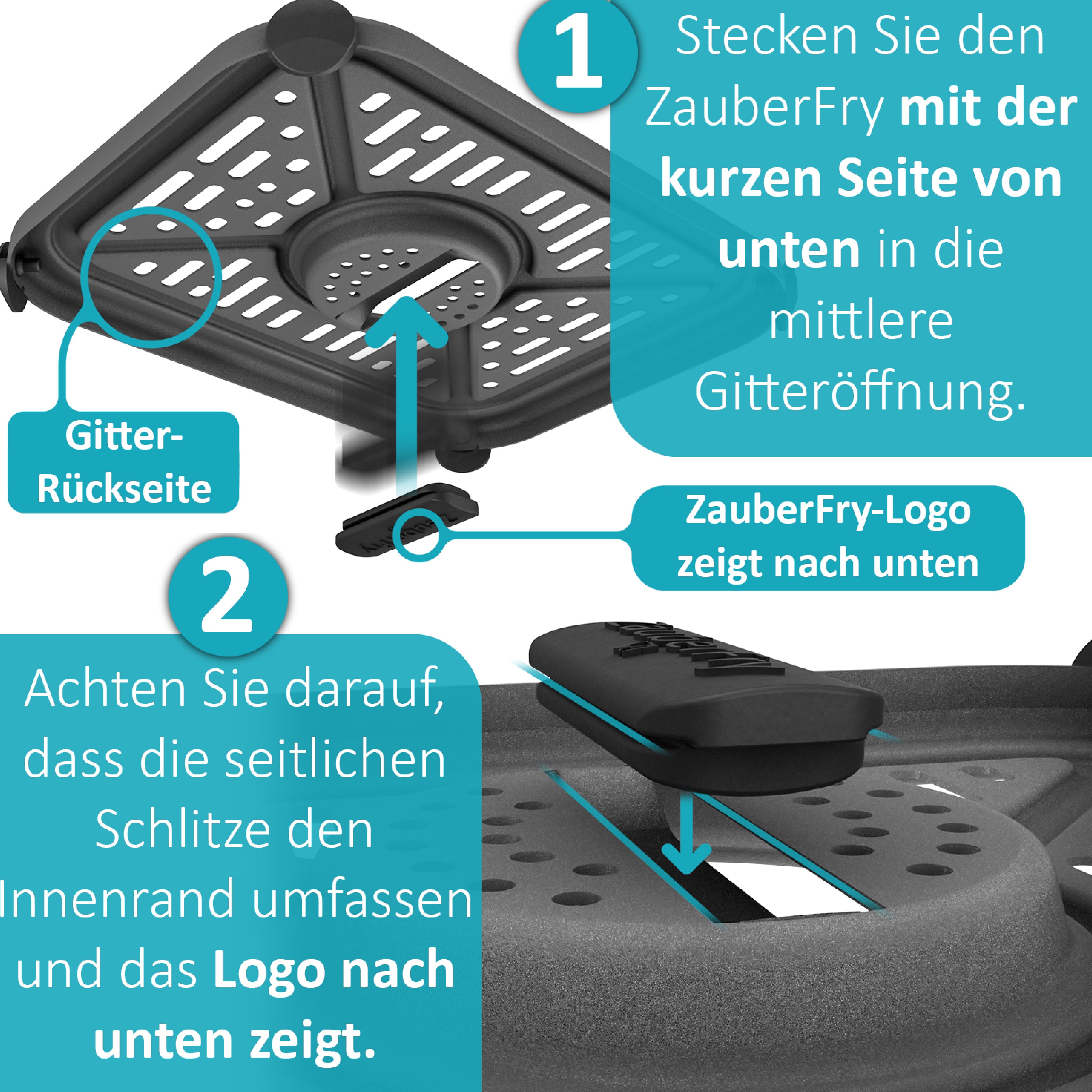 ZauberFry - Gitterstöpsel kompatibel mit Ninja Airfryer (2er-Set)