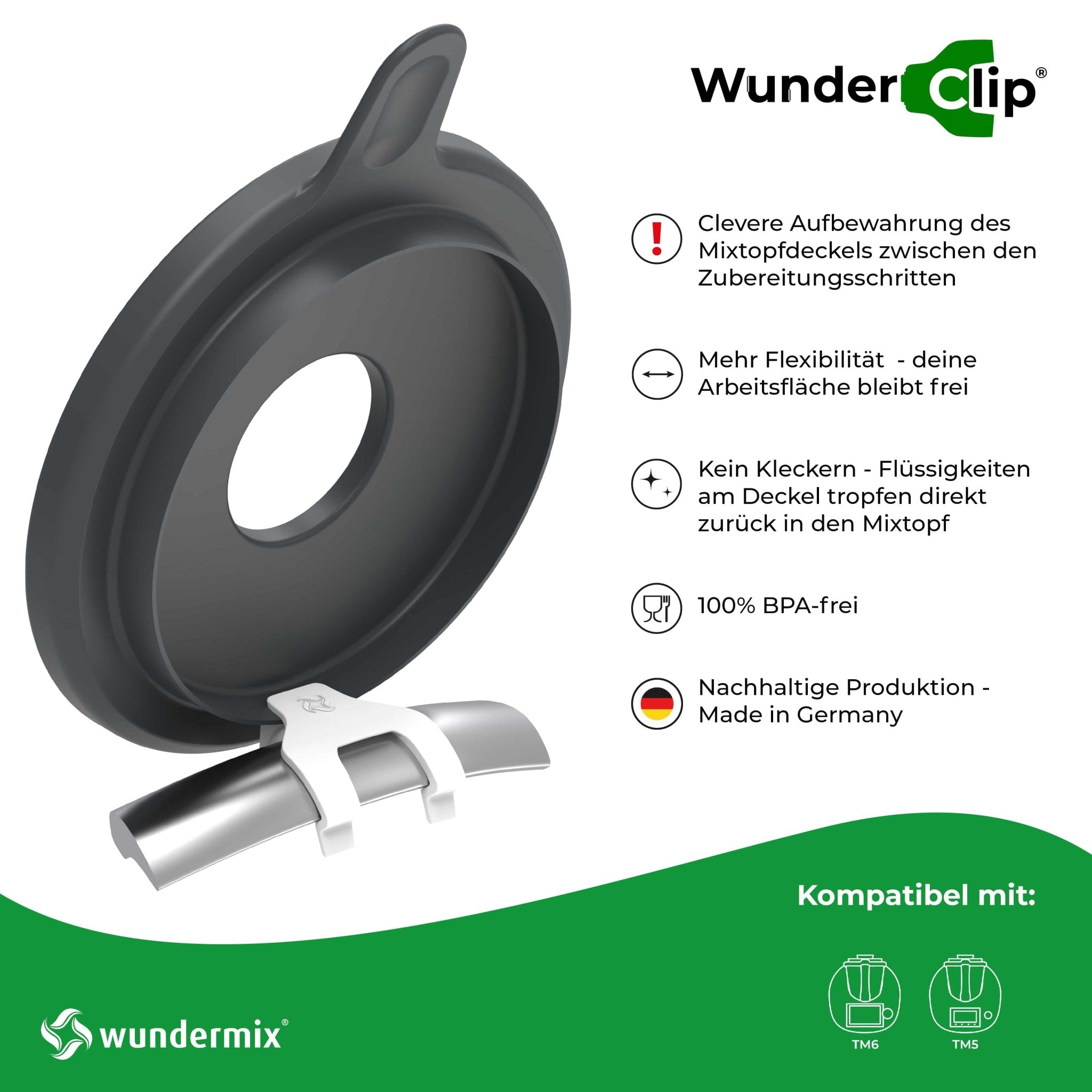 WunderClip® | Deckelhalter für den Thermomix TM6, TM5