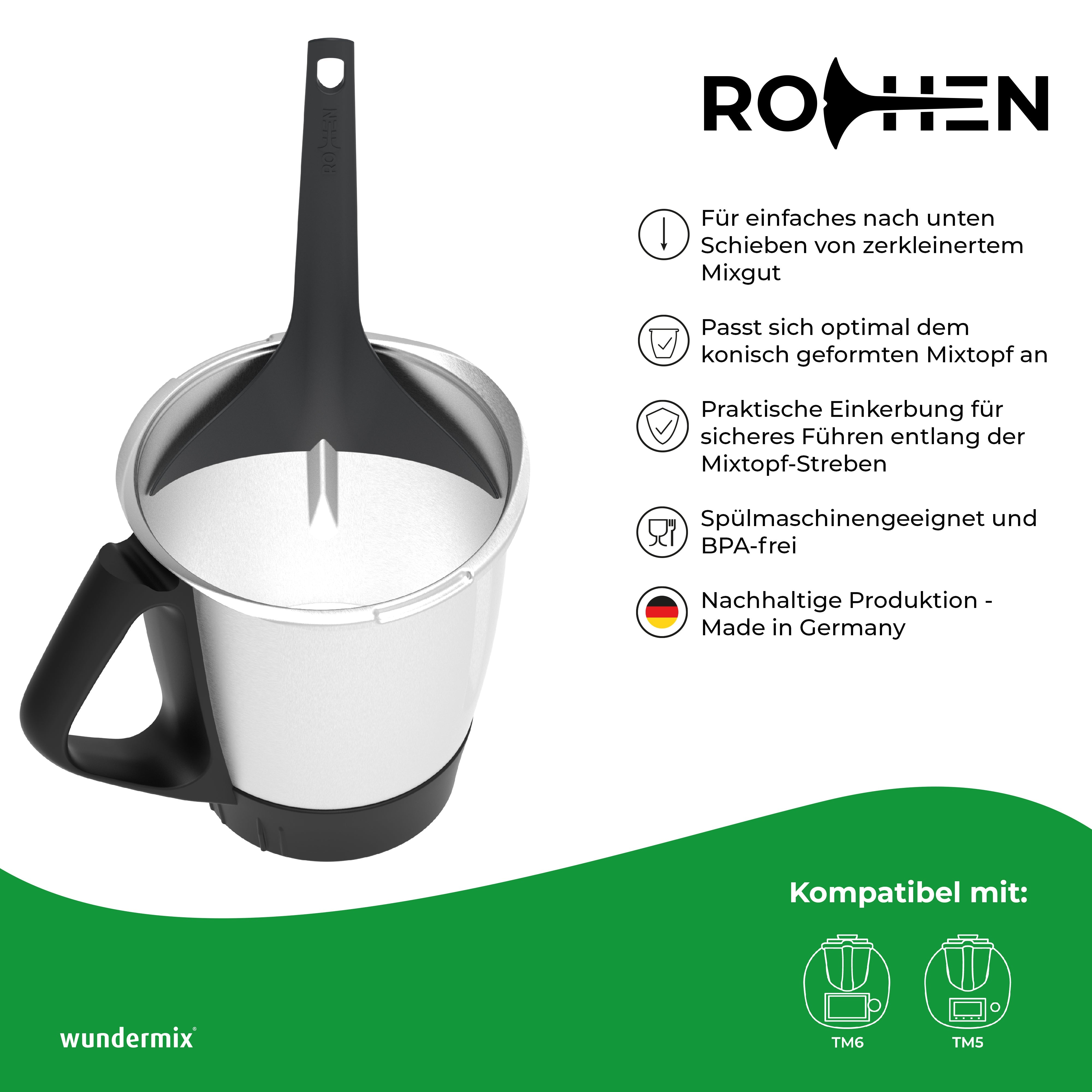 Rochen® | Innenwandspatel für Thermomix TM5, TM6, TM Friend