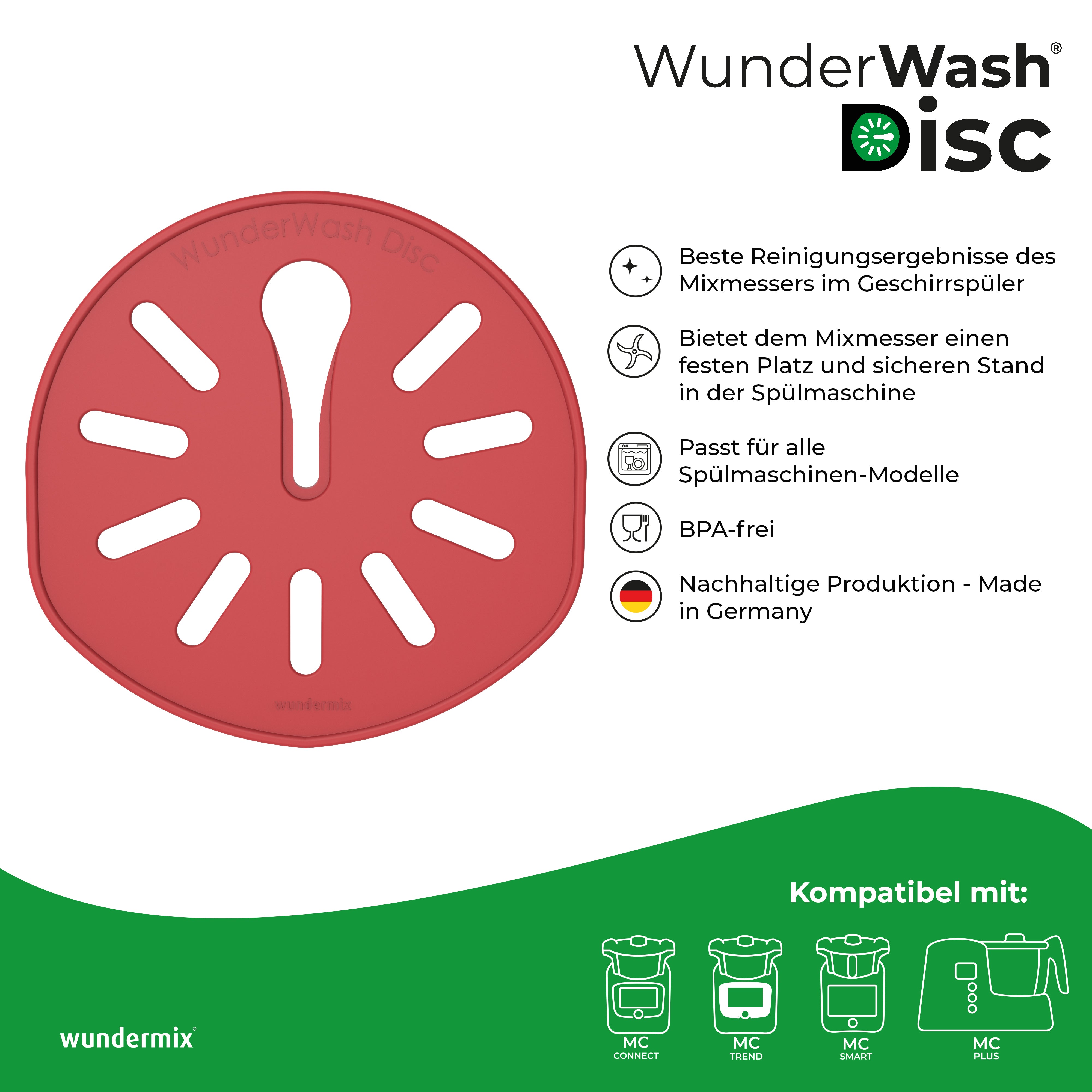 WunderWash® Disc | Spülmaschinen-Messerhalter für Monsieur Cuisine Connect, Trend, Smart, Plus