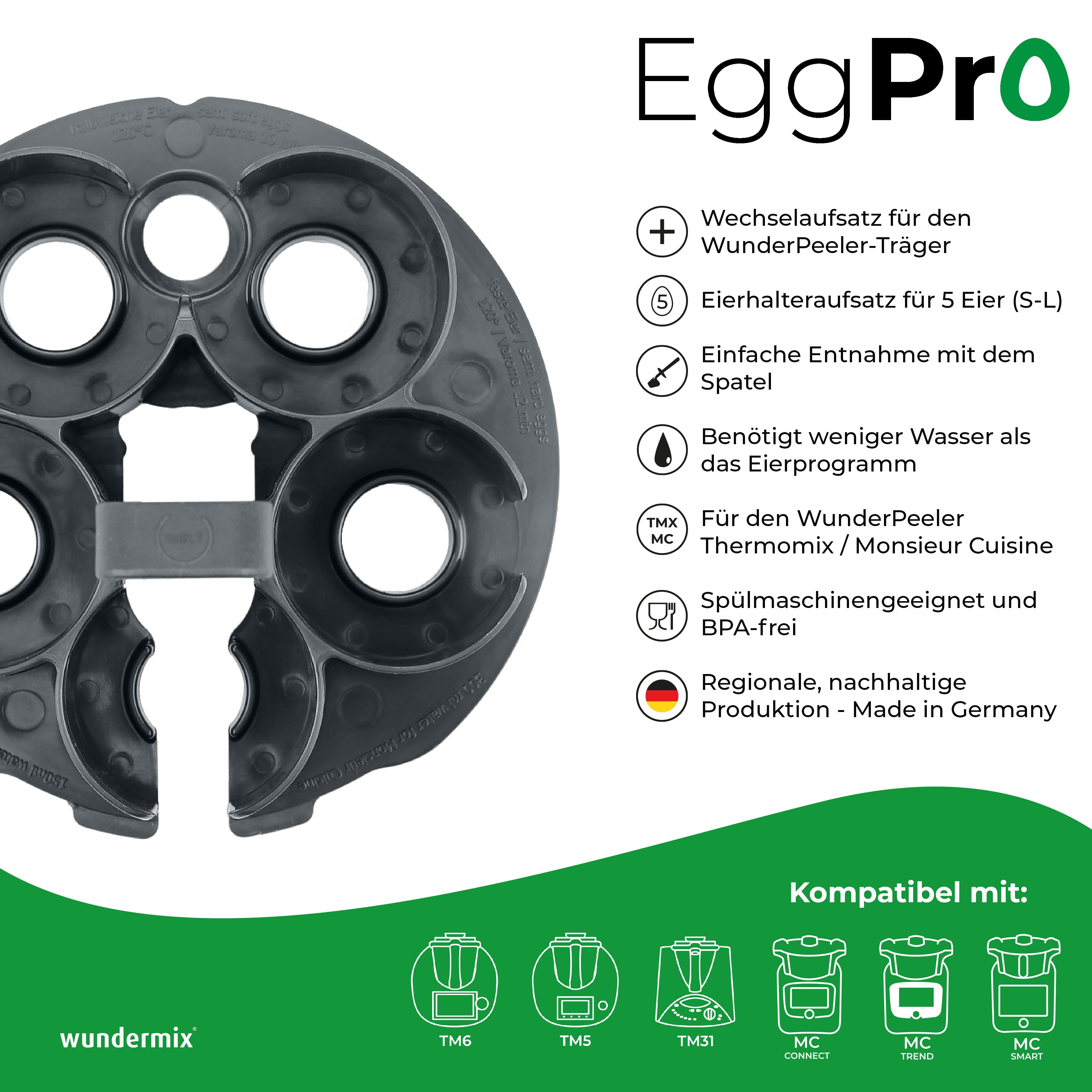 EggPro (ohne Träger) | Eierhalter-Aufsatz für WunderPeeler