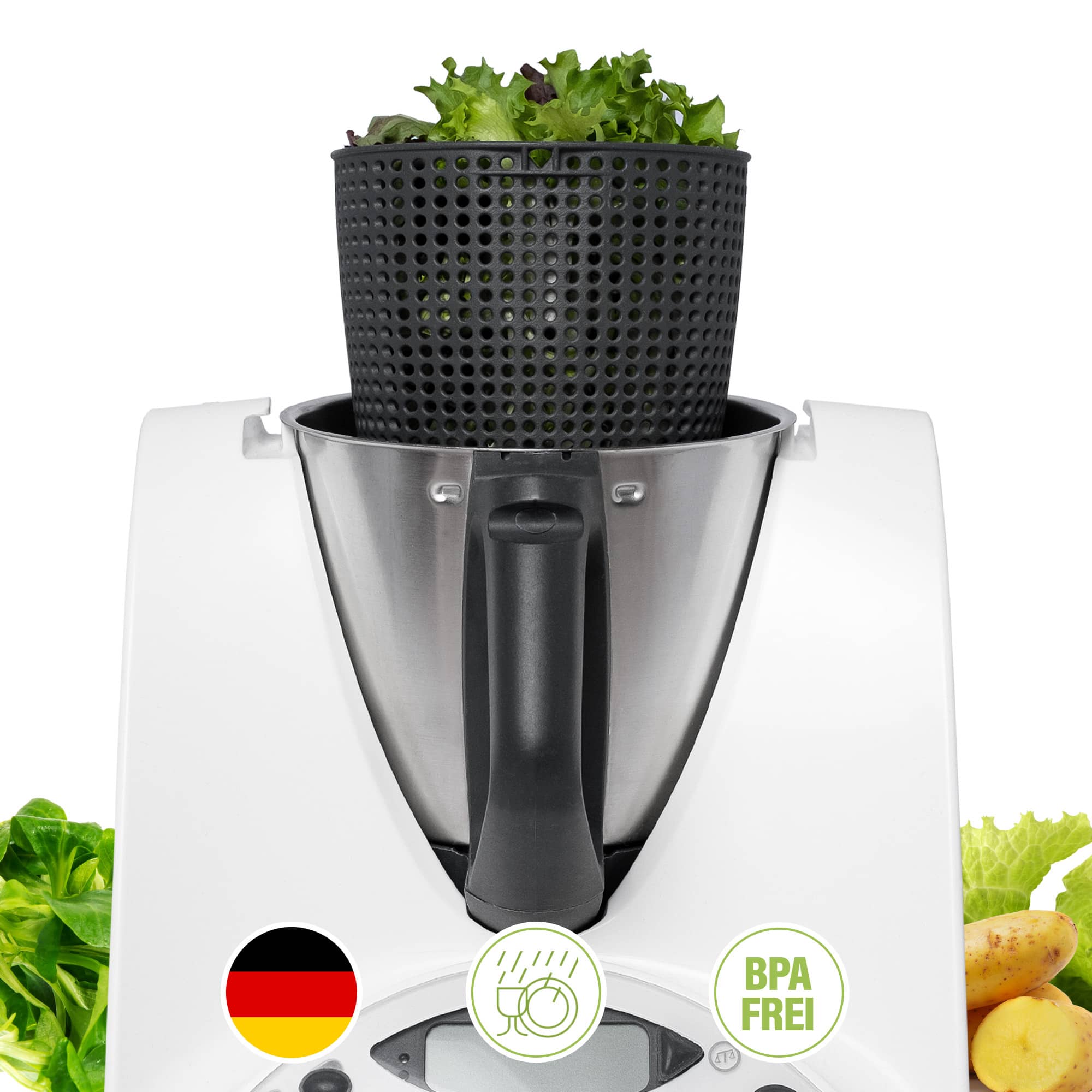 Salatschleuder-Aufsatz V2 von MixFino® für Thermomix - Wundermix GmbH