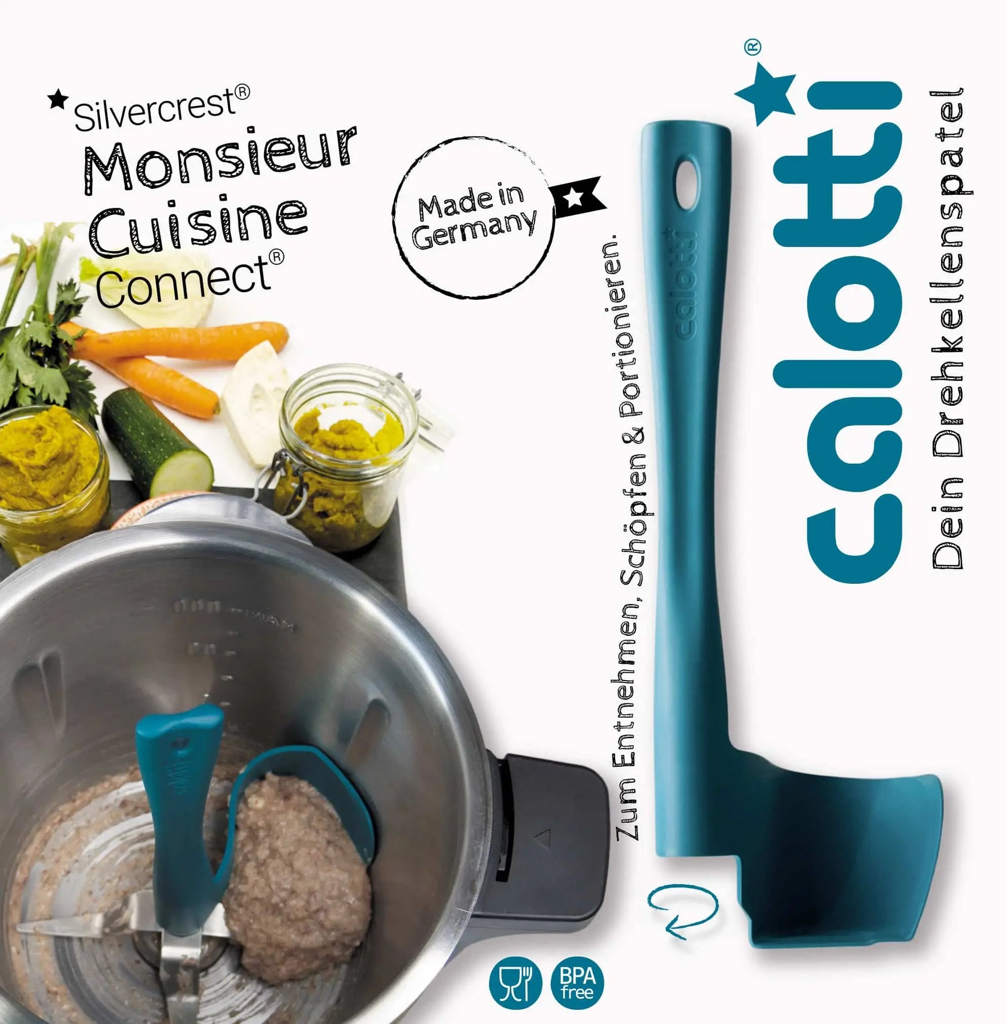 Calotti® Drehkellenspatel für Monsieur Cuisine Connect, Trend, Smart