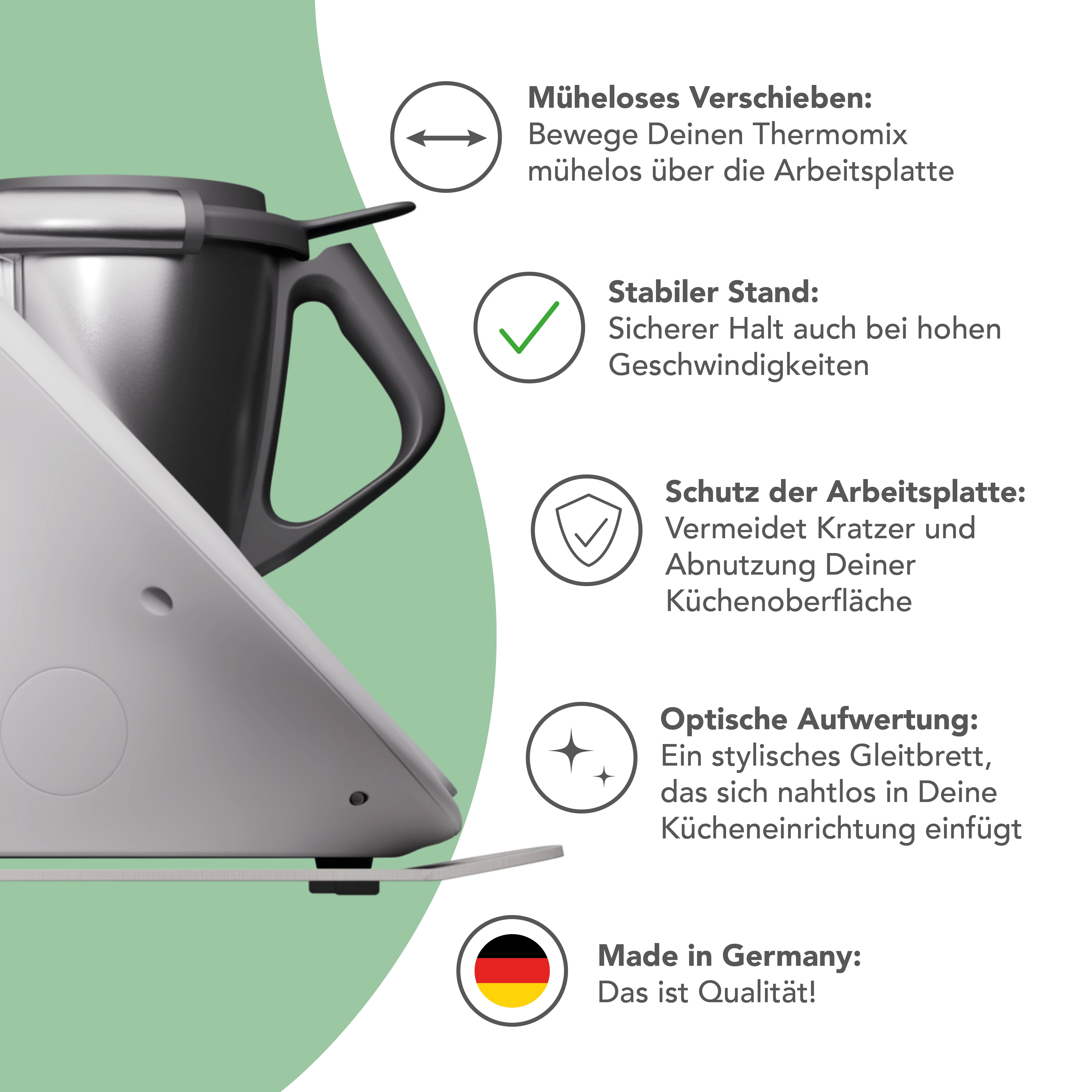 EasySlider® | Gleitbrett für Thermomix TM6, TM5