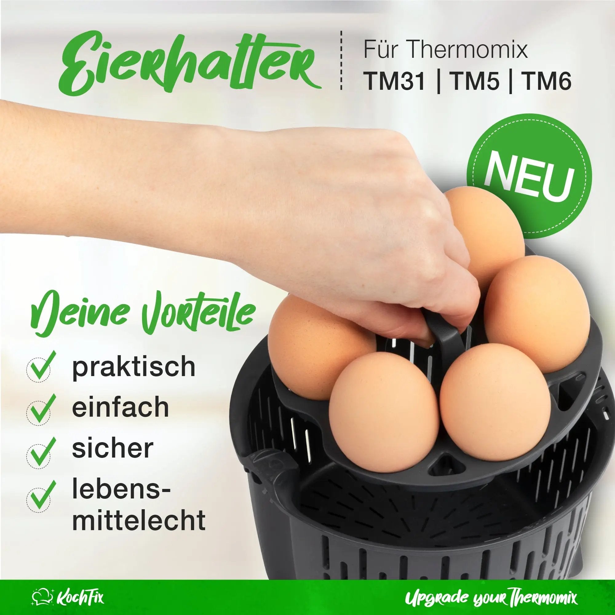 KochFix | Eierhalter für Thermomix TM6, TM5, TM31