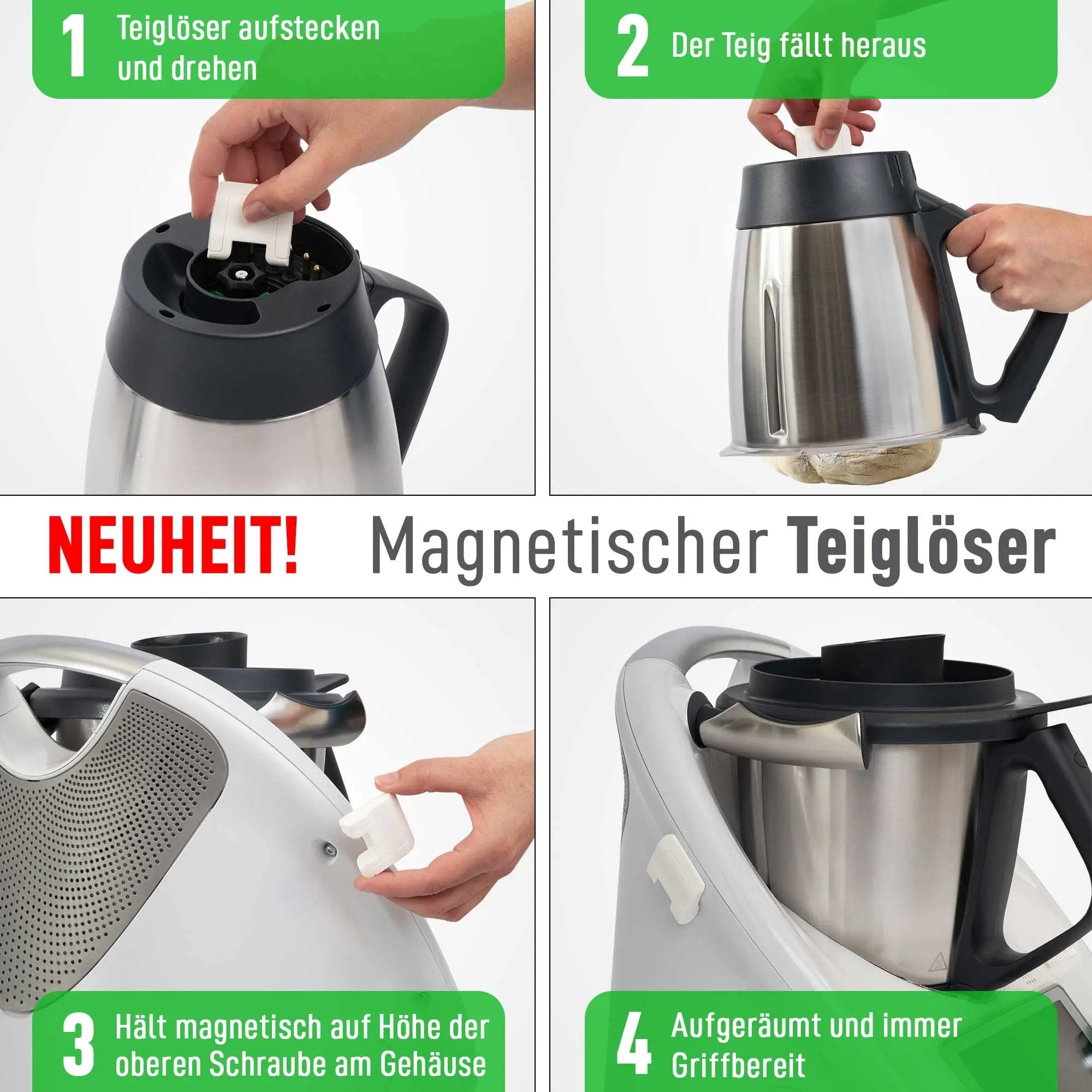 KochFix | Magnetischer Teiglöser für Thermomix TM6, TM5