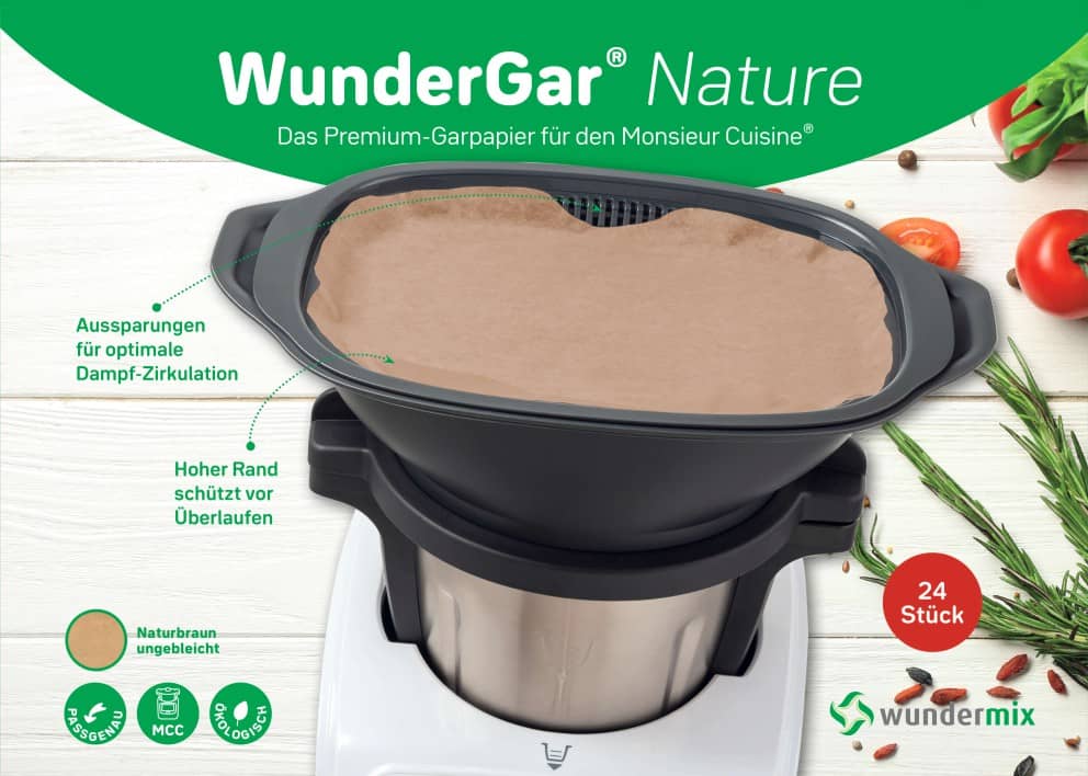 WunderGar® | Dampfgarpapier für Monsieur Cuisine smart, trend, connect, éditon plus