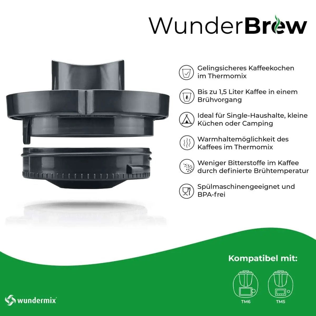 WunderBrew | Kaffeefilter-Einsatz für Thermomix TM6, TM5 - Wundermix GmbH