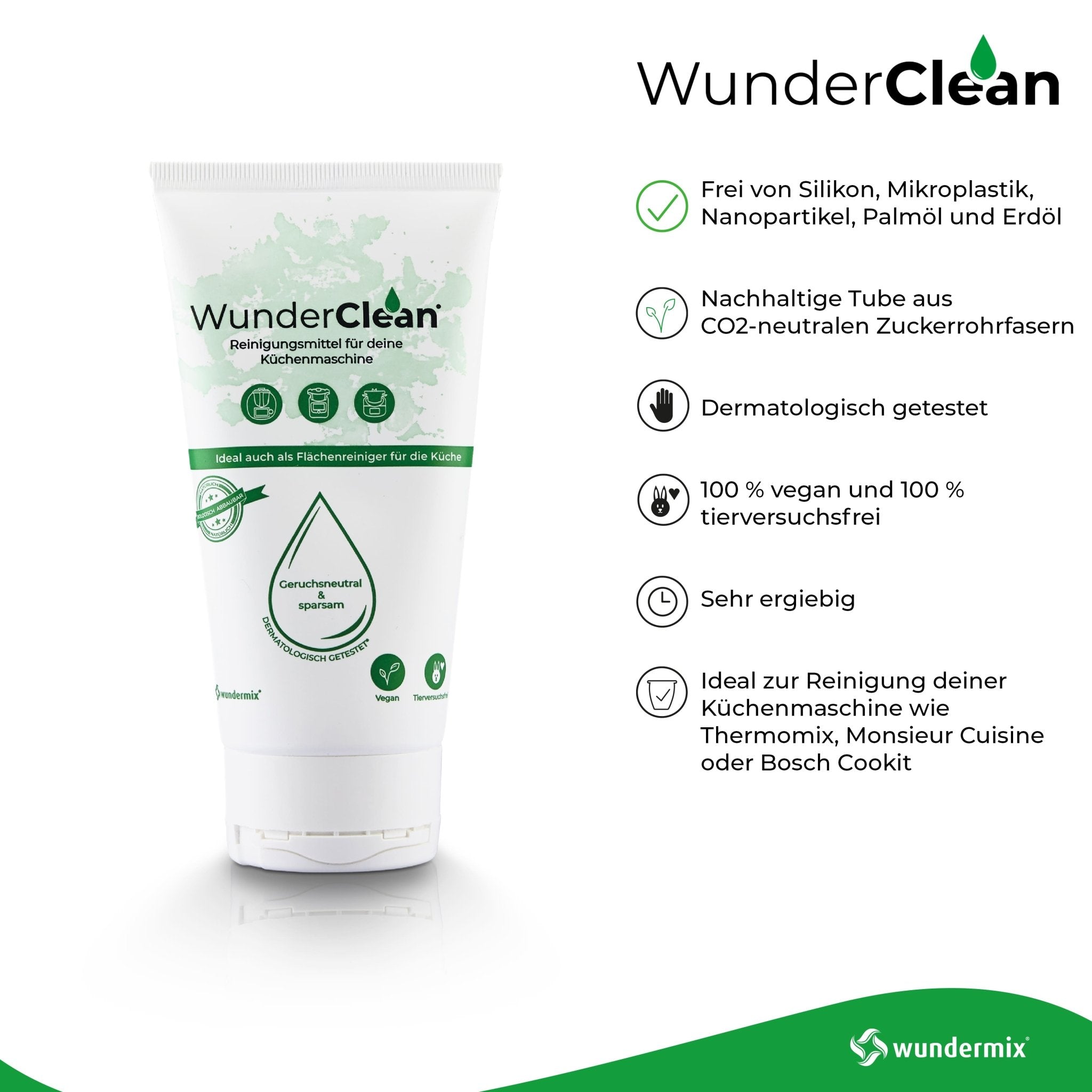 WunderClean Reiniger | Ökologisches Reinigungsmittel in der Tube | 150g - Wundermix GmbH