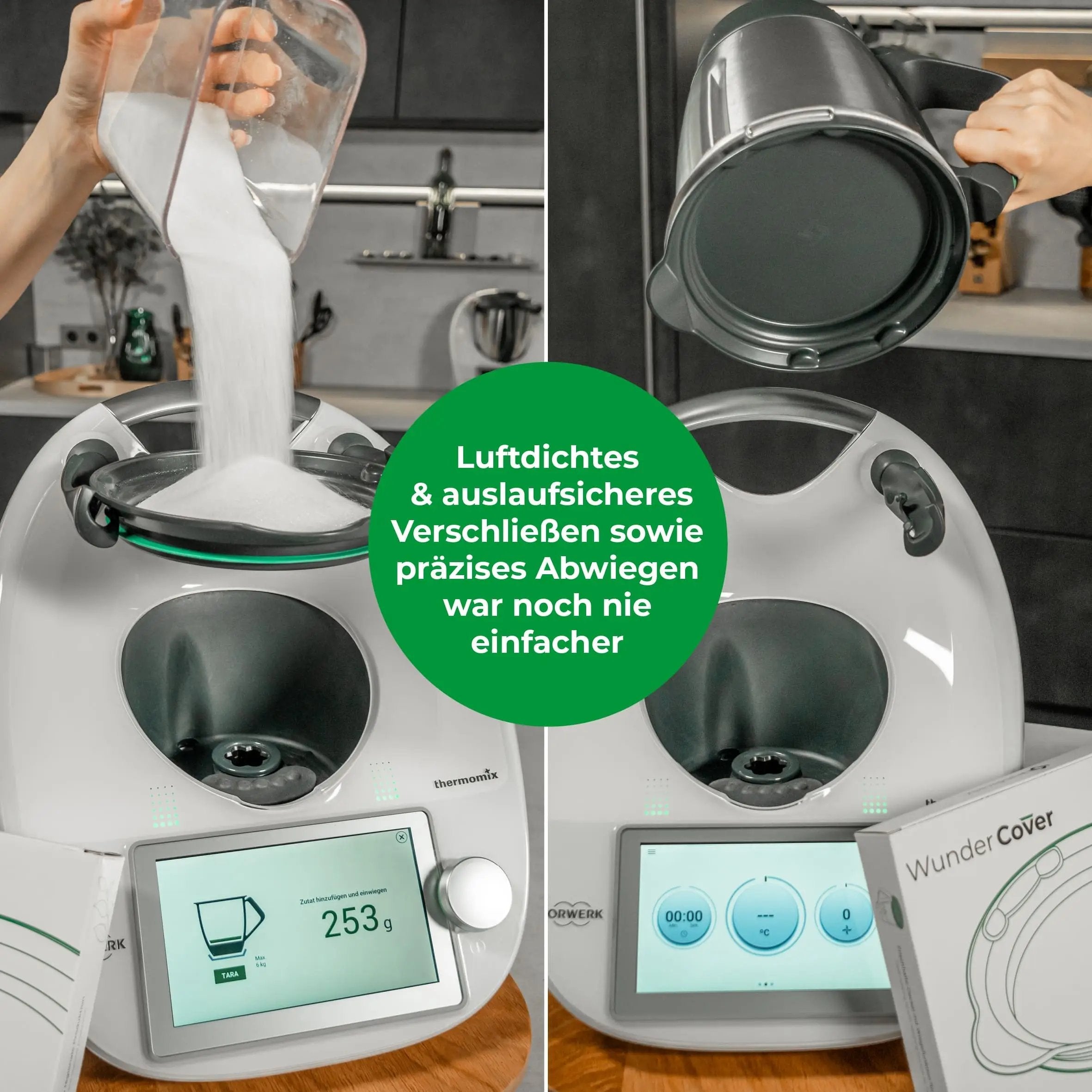 WunderCover® | Frischhalte-Deckel mit Wiegefunktion für Thermomix TM6, TM5 - Wundermix GmbH