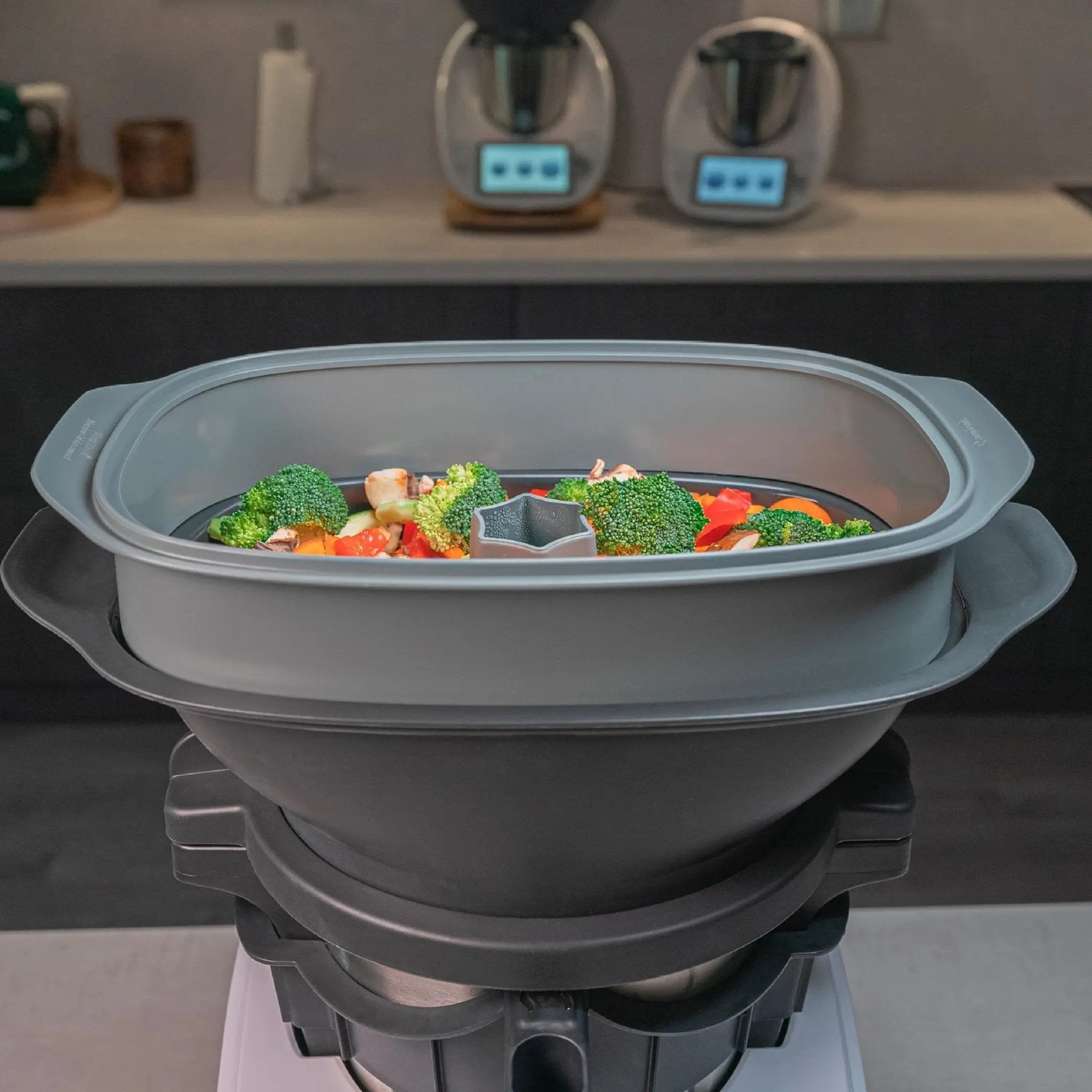 MaxiSteam® | Dampfgaraufsatz-Vergrößerung für Monsieur Cuisine Connect, Trend, Smart & Édition Plus - Wundermix GmbH