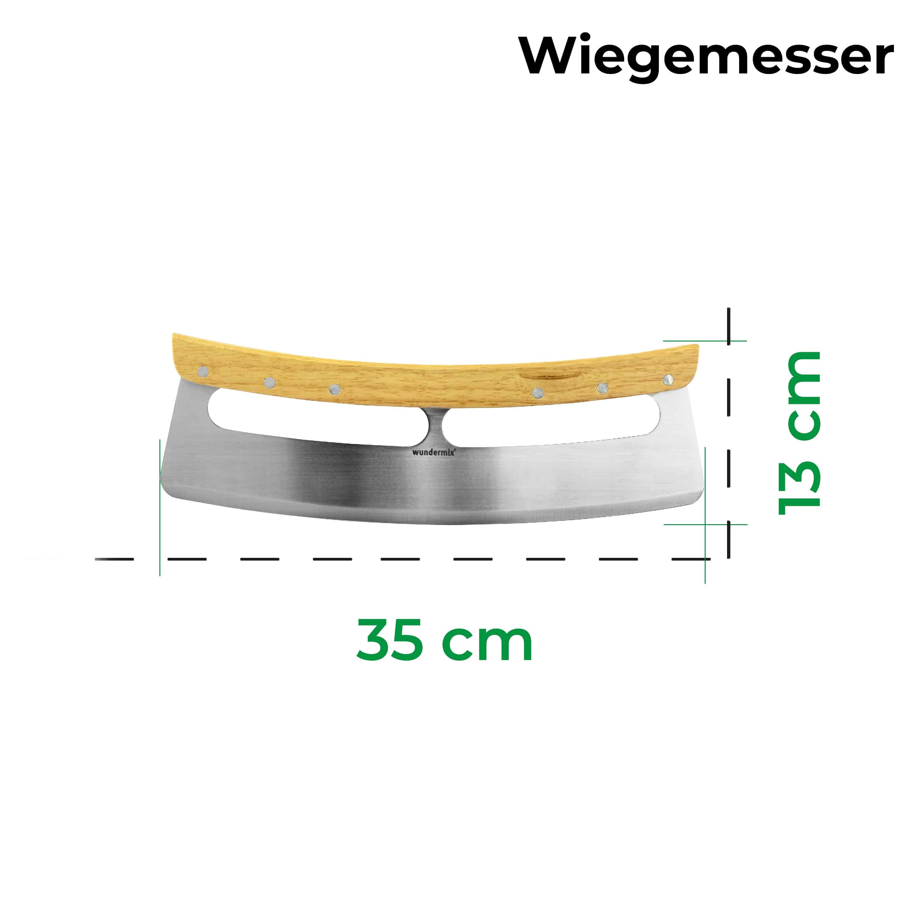 Pizza-Wiegemesser mit Bambus-Holzgriff