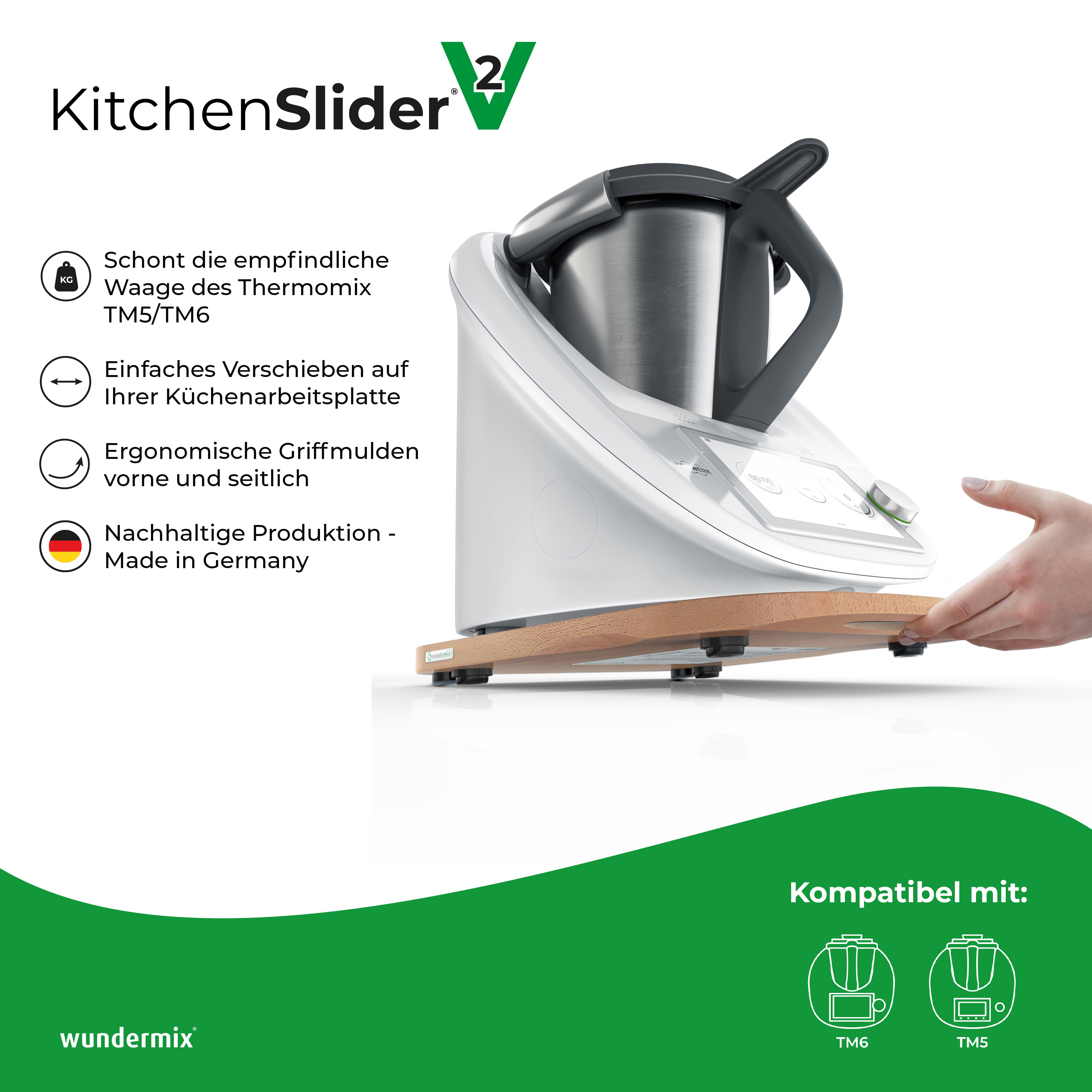 KitchenSlider® H, V2 Plus, Buche